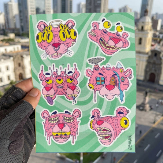 Felino Rosa (Trippy Cartoon)